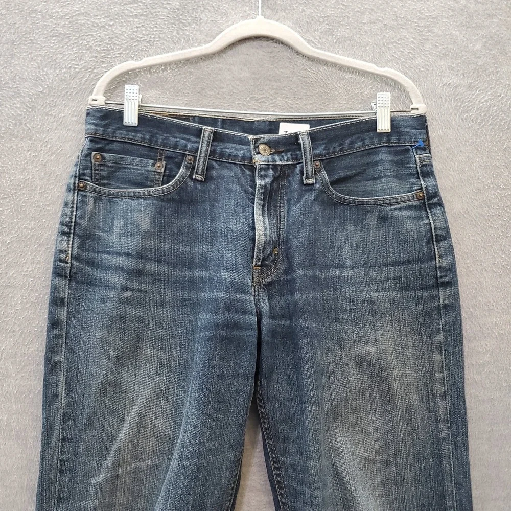 Levi's 514 Men Jeans 32x32 Blue Denim Tumbled Rigid Slim‎ Fit (34x31)
